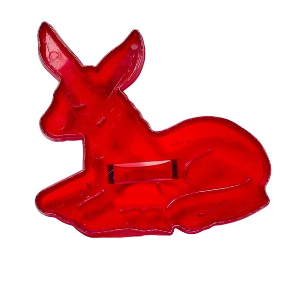 Vintage HRM Red Nativity Donkey Cookie Cutter Made In USA Christmas Mule - Picture 1 of 5